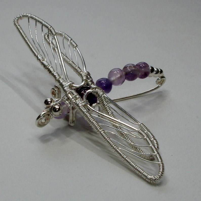 The Dragonfly collection, Wire Jewelry Tutorial, PDF File instant download with bonus chain tutorial image 4