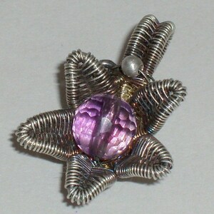 Lotus Flower Pendant, Wire Jewelry Tutorial, PDF File instant download with bonus chain tutorial image 2