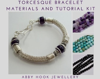 Torcesque Bracelet Materials and Tutorial Kit - Wire jewelry bracelet kit
