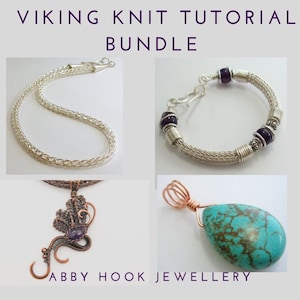 Viking knit Tutorial Bundle, Wire Jewelry Tutorials, includes 4 lessons, PDF File instant download image 1