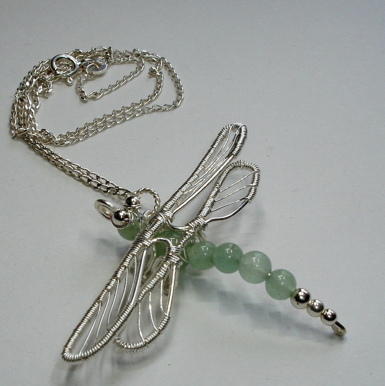 The Dragonfly collection, Wire Jewelry Tutorial, PDF File instant download with bonus chain tutorial image 2