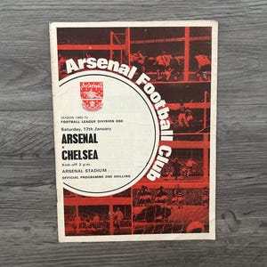 Arsenal fan Programme 1970-1971 framed birthday gift
