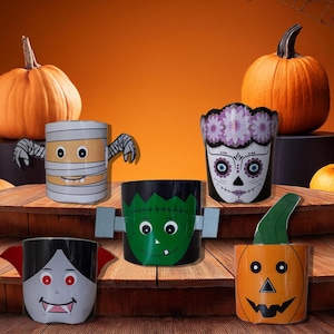 Boîtes d'Halloween à Imprimer - Kit DIY (Vampire, Citrouille, Monstre...)