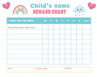 Childrens Personalised Reward Chart
