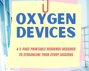 Herramienta de referencia de estudio rápido sobre dispositivos de oxígeno para terapeutas respiratorios