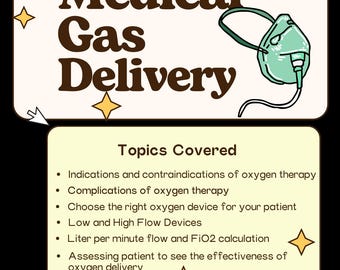 Guía de estudio sobre administración de gases medicinales Resumen del capítulo de la escuela de terapia respiratoria Notas Ayuda para la preparación de exámenes