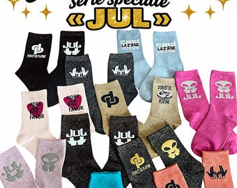 Personalized sequined socks. Perfect for the JUL concert.