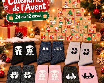 Women's Advent Calendar Socks – 24 Pairs of Glittery Socks, JUL Special Edition – Original Christmas Gift Idea for Teenagers