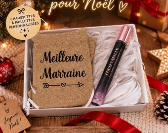 Personalized Glitter Socks. Socks and perfume gift set. Ideal end-of-year gift for teachers, nannies, etc.