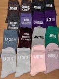 Pair of sequined socks