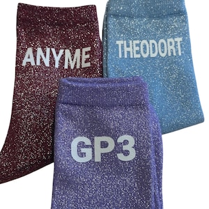 Pair of GP3 sequin socks