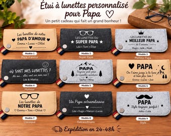 Personalized glasses case for Dad, gift for dad, men's glasses case, Father's Day gift, personalized name