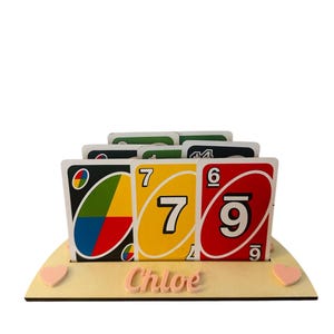 Porte cartes pour jeux de sociétés personnalisés en bois