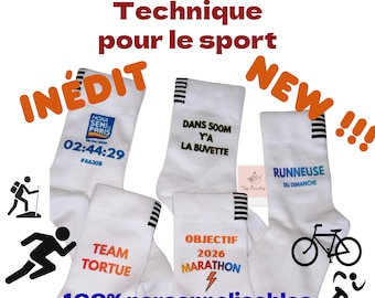 Custom technical socks | Running, cycling, hiking, triathlon, road racing, sports club. Gift idea for men and women