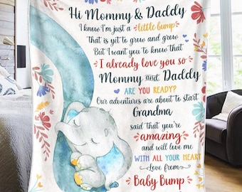 New Mom Blanket from Baby Bump, Mothers Day Gifts for Wife New Mom, Custom Ultrasound Photo Baby Blanket, First Time Mom Expecting Mom Gift