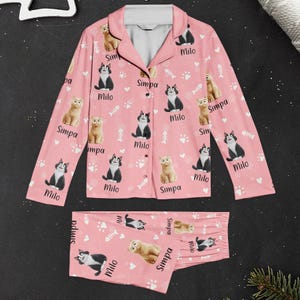 Just The Girl Who Love the Dog Pajamas Set, Dog Mom Pajamas, Custom Dog Cartoon Style, Custom Dog Pajamas, Gift For Dog Lover