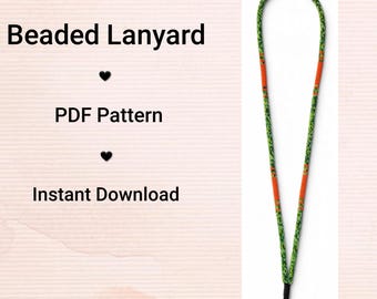Hunting Season - Native Beaded Lanyard - Instant PDF Download