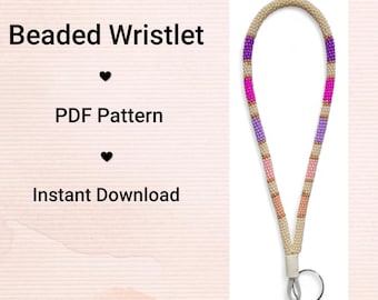 Fresh Water Pearl - Native Beaded Wristlet - Instant PDF Download