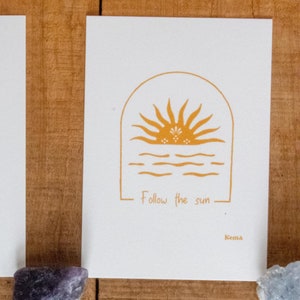 Illustration Follow the sun - Print papier d'art