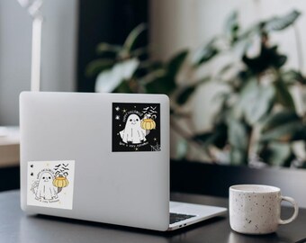 3 Halloween Stickers, Perfect Halloween Gift, Cute Ghost,  Laptop Stickers, Best Friends Halloween Stickers, Cool Kids Halloween Poster
