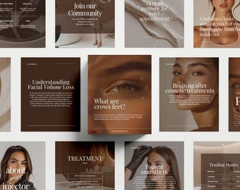 Modelos de mídia social para clínicas de estética, Instagram para enfermeiras injetoras, enfermeira estética, estética médica, postagem para clínica de estética, Botox e preenchimento.