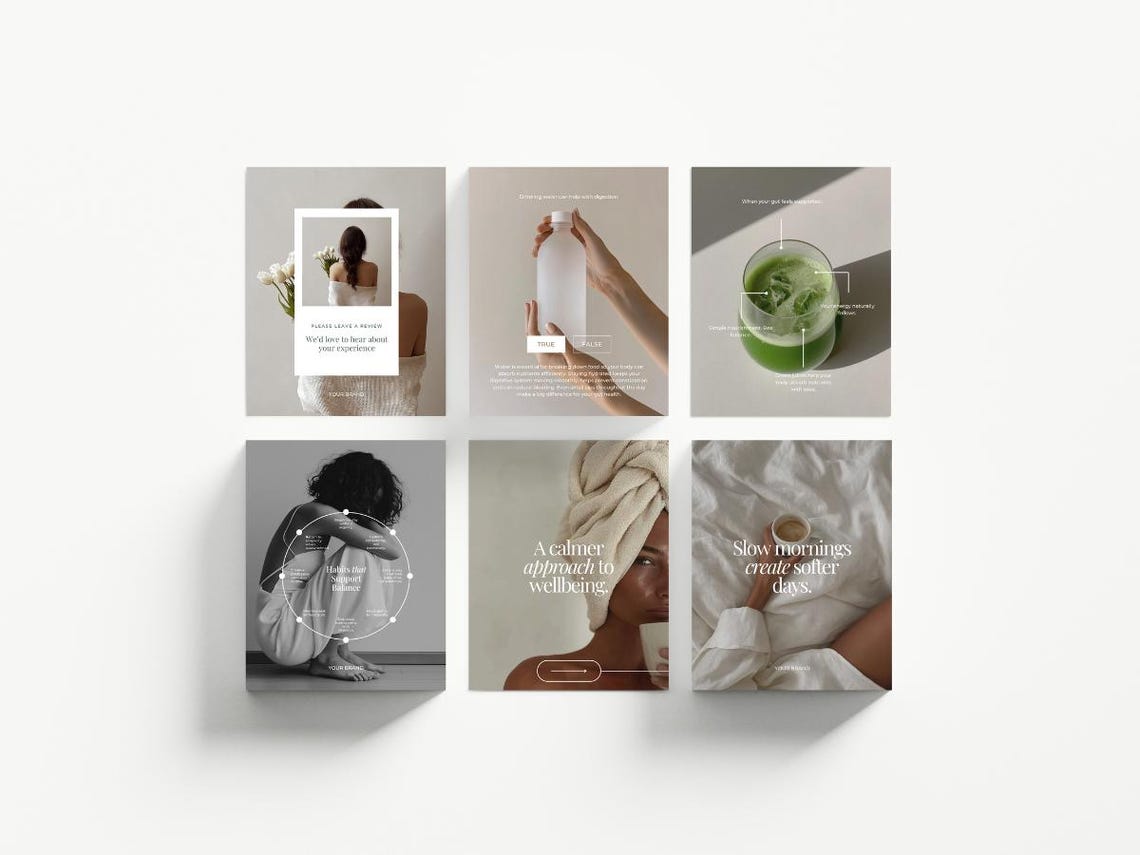 Wellness Instagram Post Templates | Holistic Wellness Instagram ...