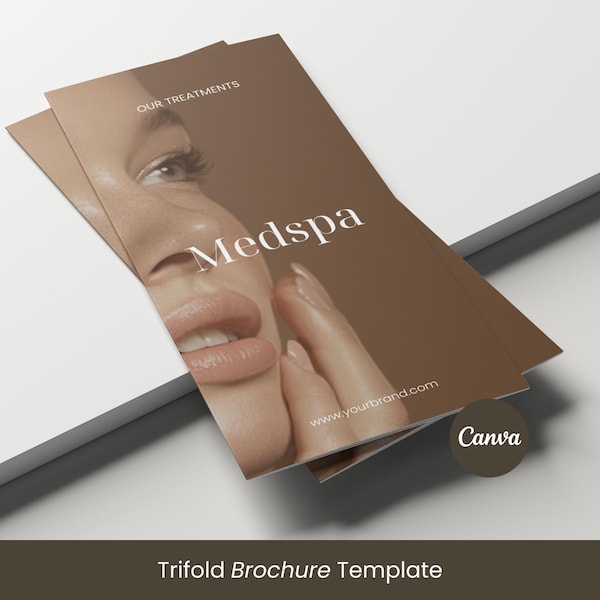 Medspa Brochure | Trifold Brochure Template | Esthetician Price List | Skincare Brochure | Beauty Salon Price List | Flyer Template