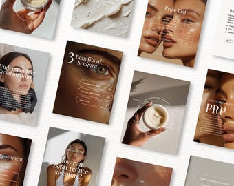 Medspa Instagram Templates, Nurse Injector Templates, Aesthetic Nurse, Medspa Social Media, Botox and Filler Instagram Template, Medspa Post