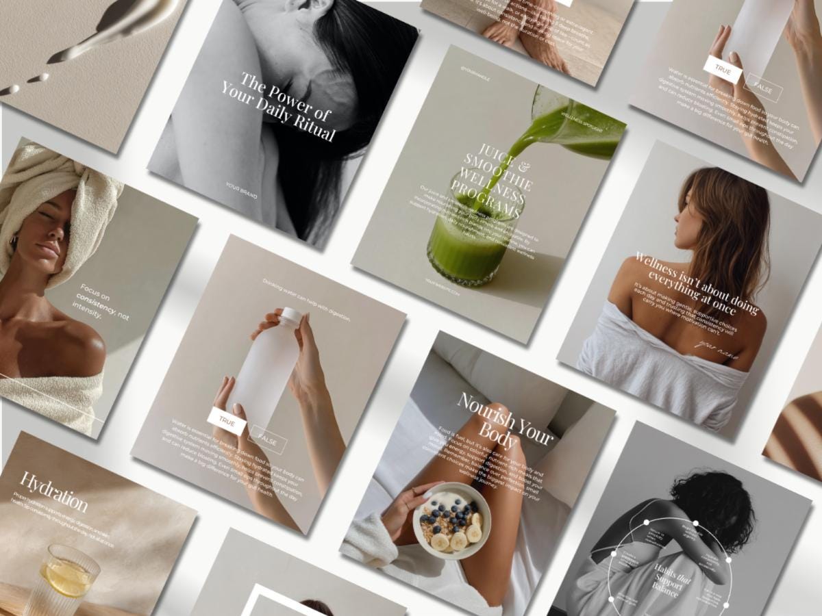 Wellness Instagram Post Templates | Holistic Wellness Instagram ...