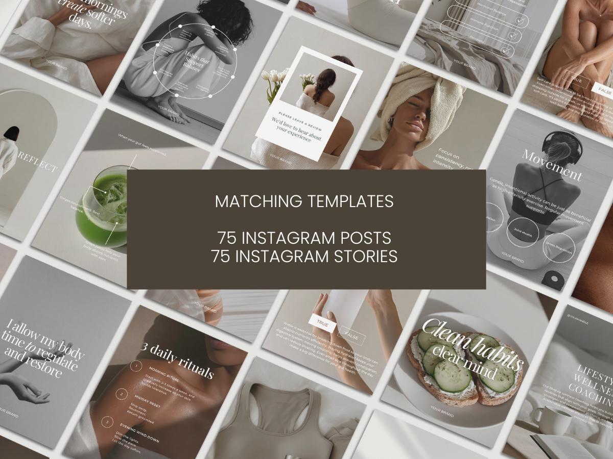 Wellness Instagram Post Templates | Holistic Wellness Instagram ...