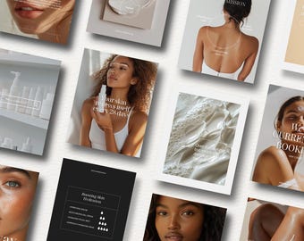 Skincare Modern Instagram Templates, Esthetician Social Media Templates, Medspa Instagram Templates, Skincare Coach, Editable Canva Template