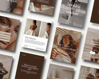 Spray Tan Instagram Templates | Spray Tan Posts | Airbrush Tanning | Spray Tan Artist | Esthetician | Tanning Instagram | Spray Tanning
