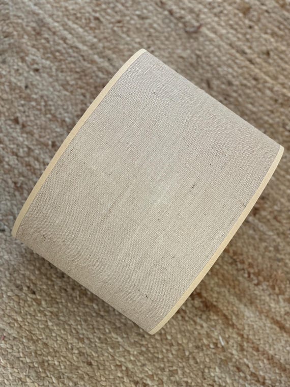 14” X 27cm Tall Natural Jute Hessian Drum Lampshade - Etsy