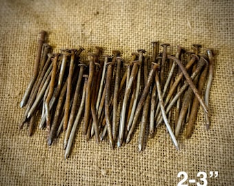 Rusty Vintage Nails | Antique Iron Hardware, Rustic Craft Supply