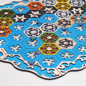 Plateau colons marins en bois (2-4 ou 5-6 joueurs)