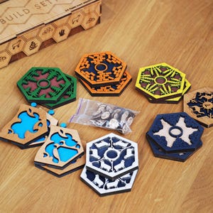 Wooden Game Board Expansion 5-6 Players for Asteroid04 Settlers  (Not a Standalone Board)