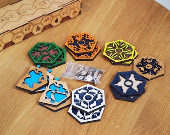 Tablero de juego de madera de expansión para 5-6 jugadores de Asteroid04 Settlers (no es un tablero independiente)