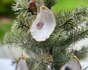 Oyster Shell Wedding Favor Christmas Ornament