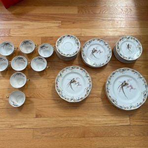 Theodore Haviland Limoges ARCADIA Bird of Paradise 10&quot;Plates