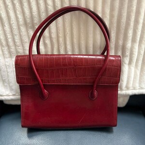 ADRIENNE VITTADINI Bolso de cuero rojo Vintage