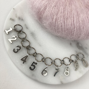 Reihenzähler mit Zahlen, hochwertiger Edelstahl, Strickzubehör