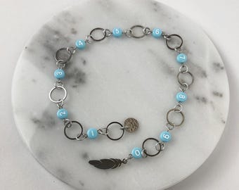 Reihenzähler Edelstahl I Zahlenkette I Geschenk für Stricker*innen I Strickzubehör