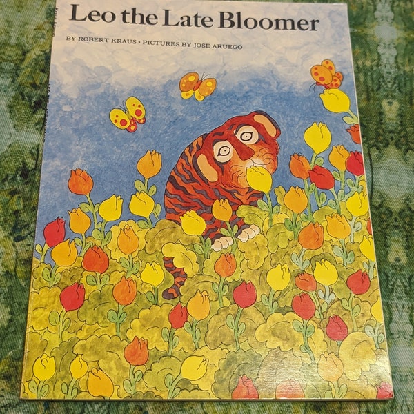 Leo The Late Bloomer story by Robert Krause illustrated by Jose Aruego 1971 Simon and Schuster vintage kids picture book paperback