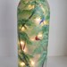 Spring Leaves on Branches With Cardinals and  Bluebirds **Hand Painted ** Frosted Lighted Bottle *** Bar Light *Night Light *Electric Lights