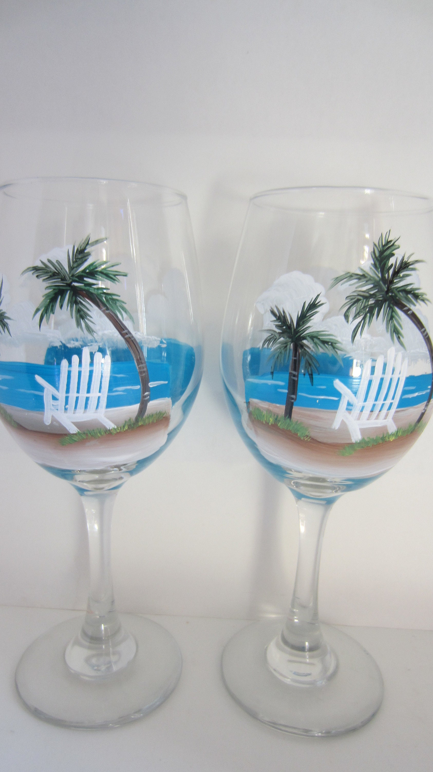 Splash Hand Painted Wine Glasses set of 6 