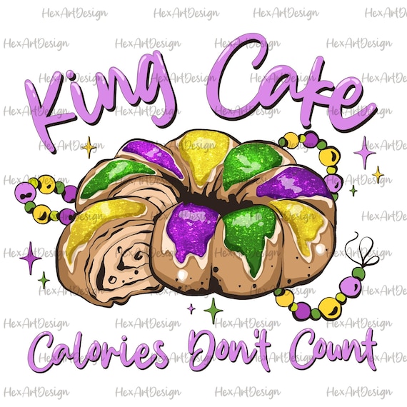 Mardi Gras King Cake PNG, Louisiana, Fat Tuesday (Digital File)