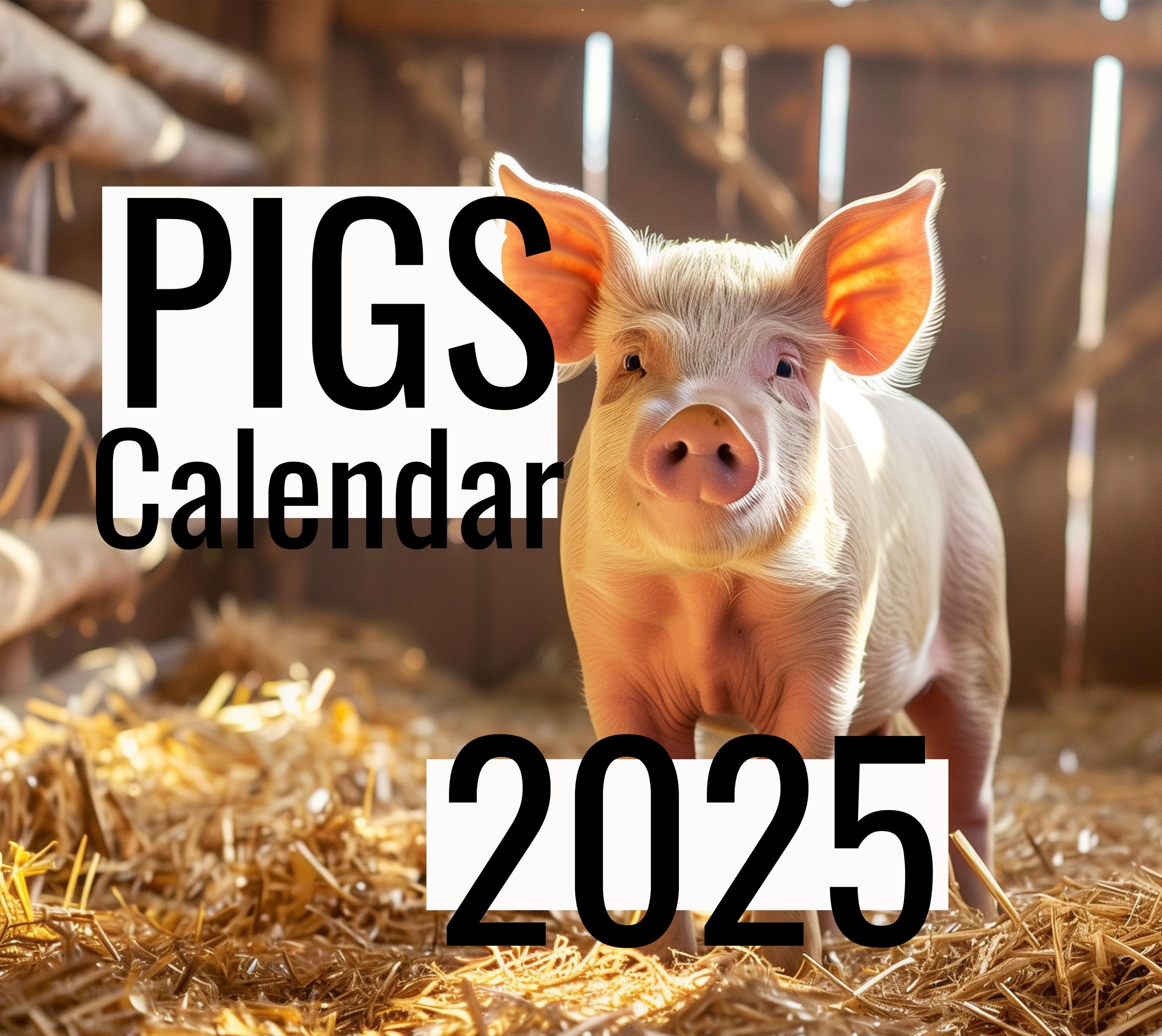 2025 Pigs Calendar Holiday Planner Christmas Gift Funny Animal Pig Cute Il Fullxfull.6377119154 Q5uy