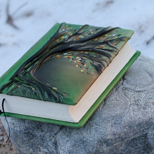 Libro degli ospiti in pelle per matrimonio: diario con albero della vita inciso