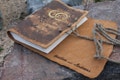 Custom Wedding Guest Book leather rustic wedding guest book with wedding rings and names bridal shower engagement anniversary product logo