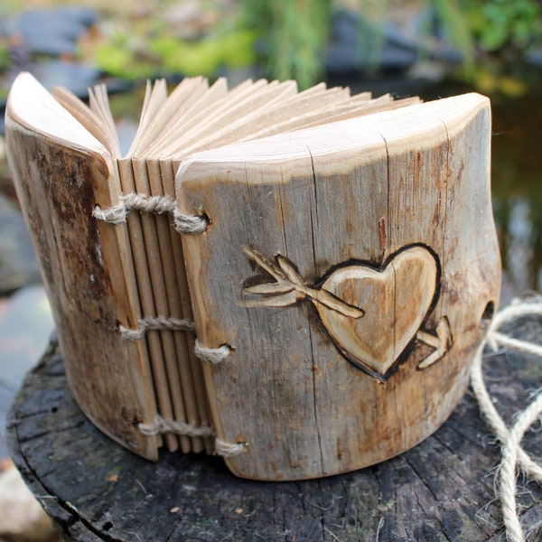 Wedding guest book wood rustic wedding guest book with heart and arrow bridal shower engagement anniversary RESERVED for